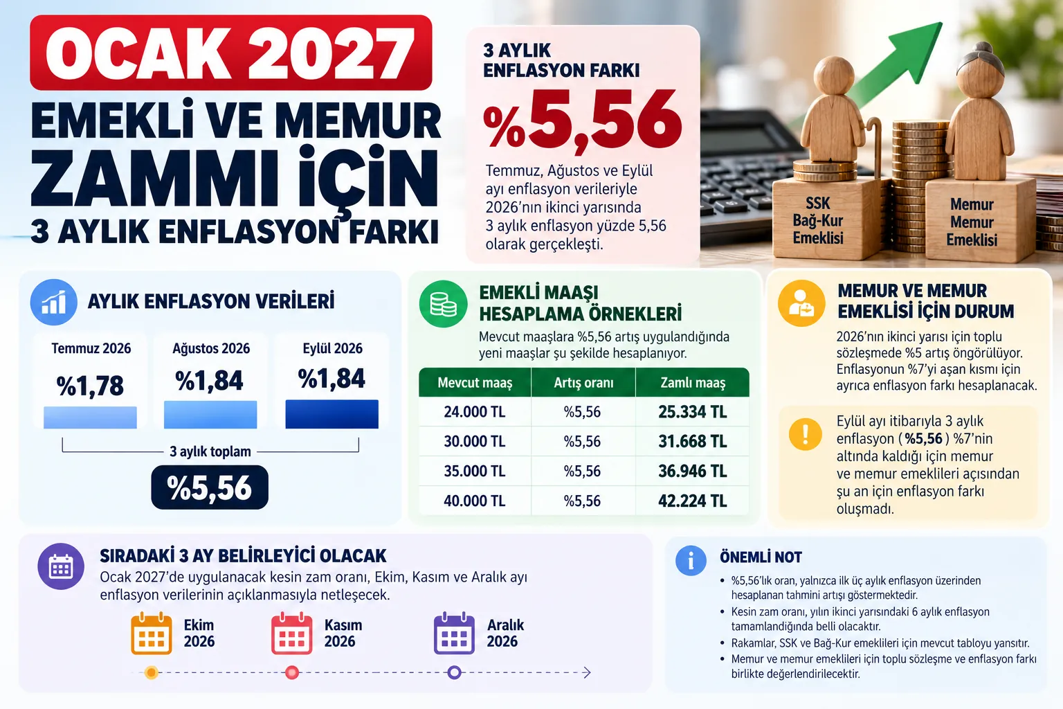ocak 2027 emekli memur zammi infografik